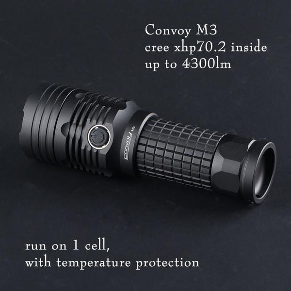 Convoy M3 With Cree Xhp70.2,up To 4300lm ,built-in Temperature Protection