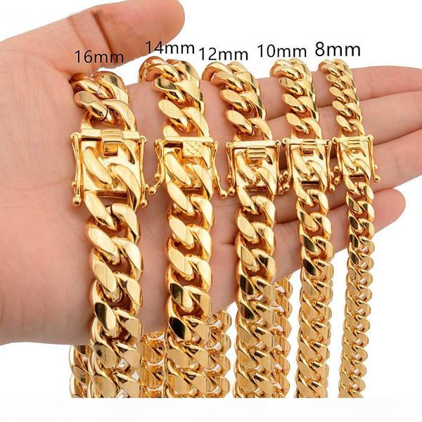 316l stainless steel jewelry high polish miami cuban link necklace men women hiphop chain butterfly clasp 8mm-16mm 20inch-30inch, Silver
316l stainless steel jewelry high polish miami cuban link necklace men women hiphop chain butterfly clasp 8mm-16mm 20inch-30inch, Silver
