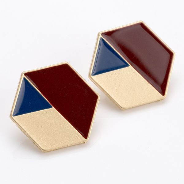 earrings hexagonal platter contrast color drop oil earrings women's fashion personalized all-match accessories cross-level, Golden
earrings hexagonal platter contrast color drop oil earrings women's fashion personalized all-match accessories cross-level, Golden