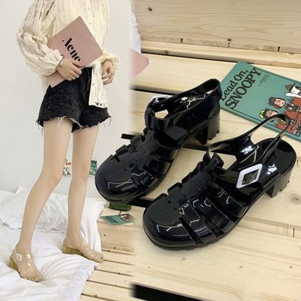 2020 summer new retro waterproof all-match flat-bottom women's sandals soft rubber fruit beach crystal women's shoes, Black
2020 summer new retro waterproof all-match flat-bottom women's sandals soft rubber fruit beach crystal women's shoes, Black