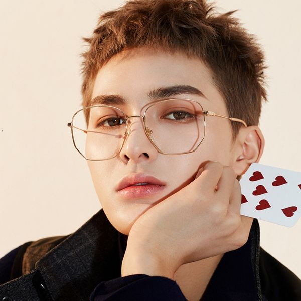 star metal polygon women's frame decorative glasses plain glasses men's frame, Silver
star metal polygon women's frame decorative glasses plain glasses men's frame, Silver