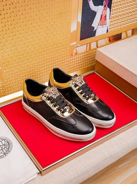 2020y limited edition medusa printed low-lace-up casual sneakers, high-end fashionable wild personality men's shoes, size: 38-45, Black
2020y limited edition medusa printed low-lace-up casual sneakers, high-end fashionable wild personality men's shoes, size: 38-45, Black