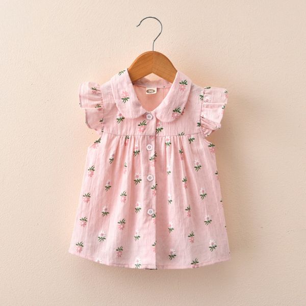 wdvbu girl's summer new baby korean children's clothing shirt style fashion small floral children's clothing casual all-match, White;black 
wdvbu girl's summer new baby korean children's clothing shirt style fashion small floral children's clothing casual all-match, White;black