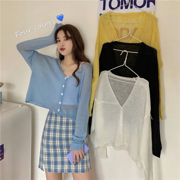 lazy chic loose short v-neck knitted sunscreen women's summer thin casual all-match air conditioning shirt air-conditioned shirt, White;black
lazy chic loose short v-neck knitted sunscreen women's summer thin casual all-match air conditioning shirt air-conditioned shirt, White;black