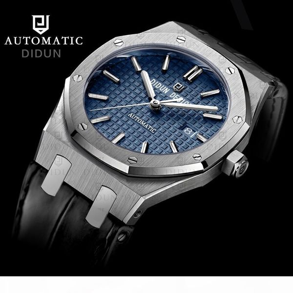didun men watches mechanical automatic watch rosegold male fashion business watch leather strap wristwatch, Slivery;brown
didun men watches mechanical automatic watch rosegold male fashion business watch leather strap wristwatch, Slivery;brown