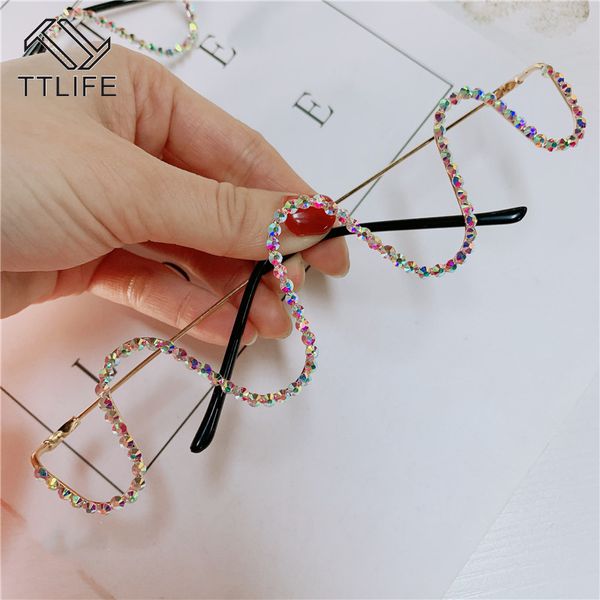 ttlife diamond glasses frames for women luxury half frame sunglasses women rhinestone eyeglasses wave frames eyewear decoration, White;black
ttlife diamond glasses frames for women luxury half frame sunglasses women rhinestone eyeglasses wave frames eyewear decoration, White;black