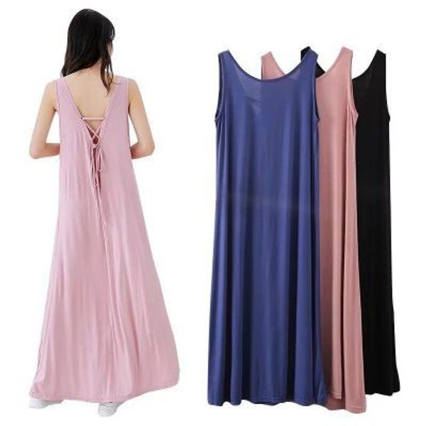 lingerie sleeveles long nightgown modal sleepwear women sleepshirt summer casual loose pregnant nighty nightdress homewear, Black;red
lingerie sleeveles long nightgown modal sleepwear women sleepshirt summer casual loose pregnant nighty nightdress homewear, Black;red
