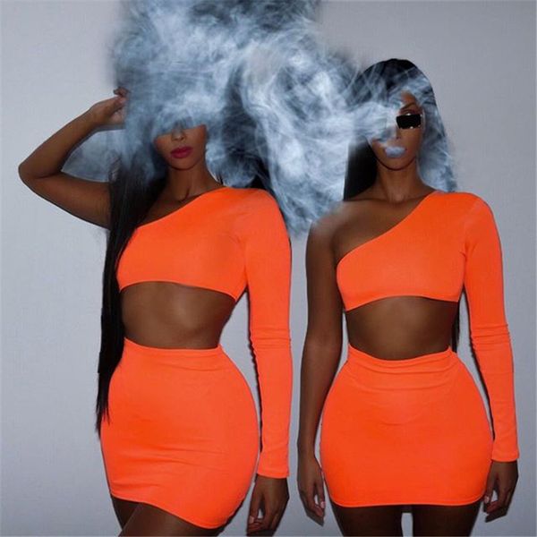 neon two piece set women sets summer one shoulder orange 2 pcs sets shirt and skirt tracksuits matching sets outfits, Gray
neon two piece set women sets summer one shoulder orange 2 pcs sets shirt and skirt tracksuits matching sets outfits, Gray