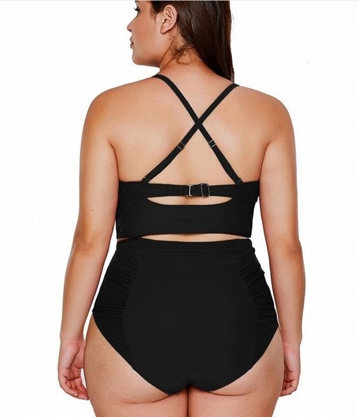 high neck black solid plus size 4xl bikini set 2020 waisted tankini women swimwear push up bathing swim suits, White;black
high neck black solid plus size 4xl bikini set 2020 waisted tankini women swimwear push up bathing swim suits, White;black