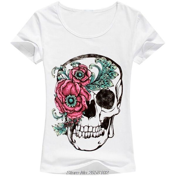 fashion women t-shirt slower suger skull punk t shirt spring summer for female clothing harajuku, White
fashion women t-shirt slower suger skull punk t shirt spring summer for female clothing harajuku, White
