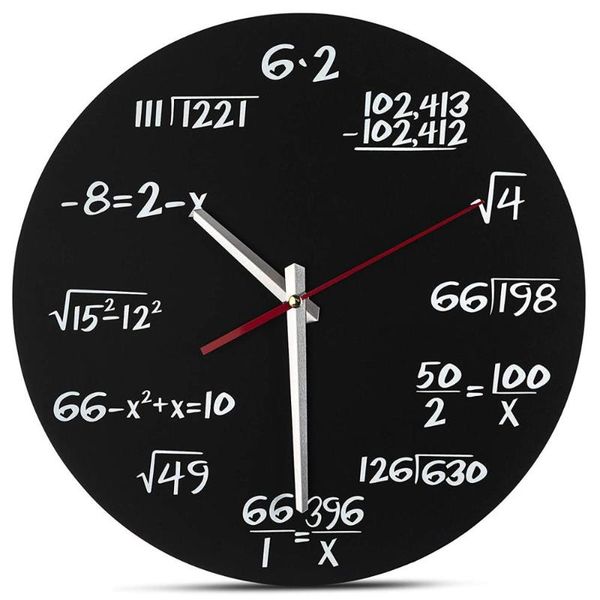 13inch unique designed math wall clock circular mathematical equations clock on the wall for classroom office home decoration
13inch unique designed math wall clock circular mathematical equations clock on the wall for classroom office home decoration