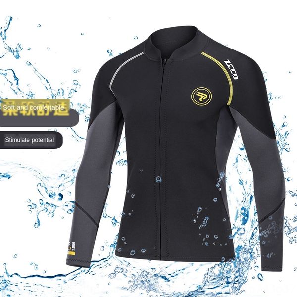zcco new 1.5mm men's split long sleeve snorkeling warm diving suit cold-proof warm diving suit large size surfing jellyfish top, Gray;blue
zcco new 1.5mm men's split long sleeve snorkeling warm diving suit cold-proof warm diving suit large size surfing jellyfish top, Gray;blue