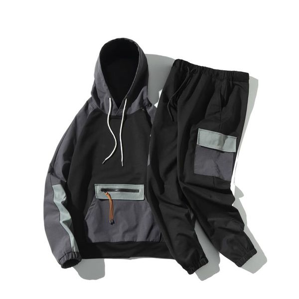 2020 autumn men hoodies sets mens casual fashion tracksuit mens sports two piece patchwork hoodie +pant male student suits xxxl, Gray
2020 autumn men hoodies sets mens casual fashion tracksuit mens sports two piece patchwork hoodie +pant male student suits xxxl, Gray
