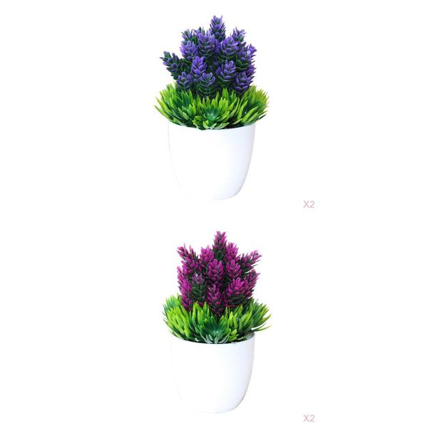 artificial bonsai flower potted plant home office deskdecor gifts 4pack
