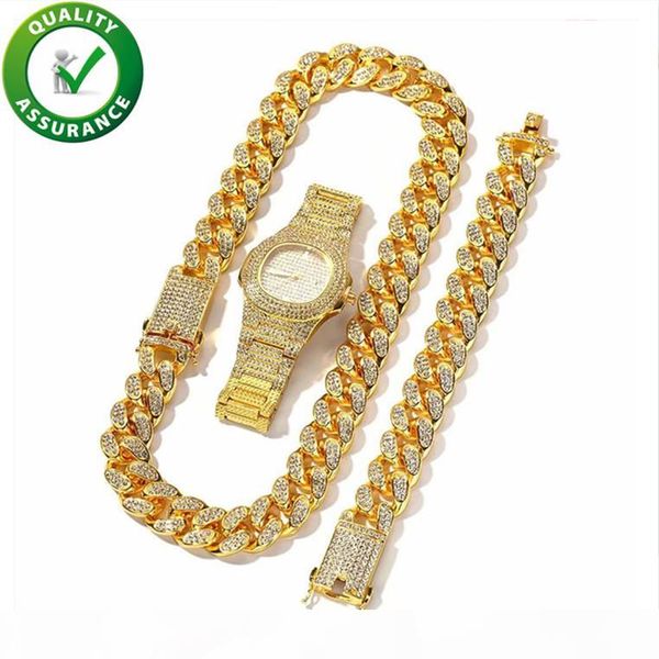 iced out cuban link chain mens bracelets luxury watch hip hop jewelry sets designer necklace hiphop bling chains jewelry men bangle for love, Silver
iced out cuban link chain mens bracelets luxury watch hip hop jewelry sets designer necklace hiphop bling chains jewelry men bangle for love, Silver