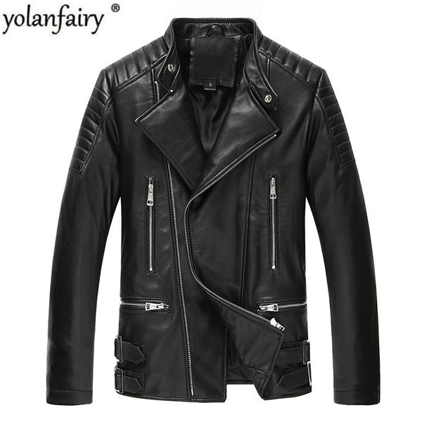 men's leather & faux yolanfairy genuine jacket men real sheepskin bomber jackets spring autumn motocycle plus size 19-823 mf612, Black
men's leather & faux yolanfairy genuine jacket men real sheepskin bomber jackets spring autumn motocycle plus size 19-823 mf612, Black