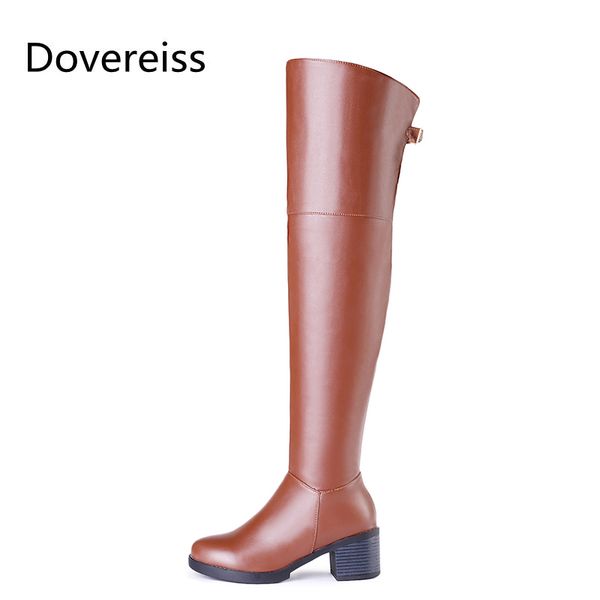 dovereiss fashion women's shoes winter elegant brown zipper concise block heels mature round toe over the knee boots 43, Black
dovereiss fashion women's shoes winter elegant brown zipper concise block heels mature round toe over the knee boots 43, Black