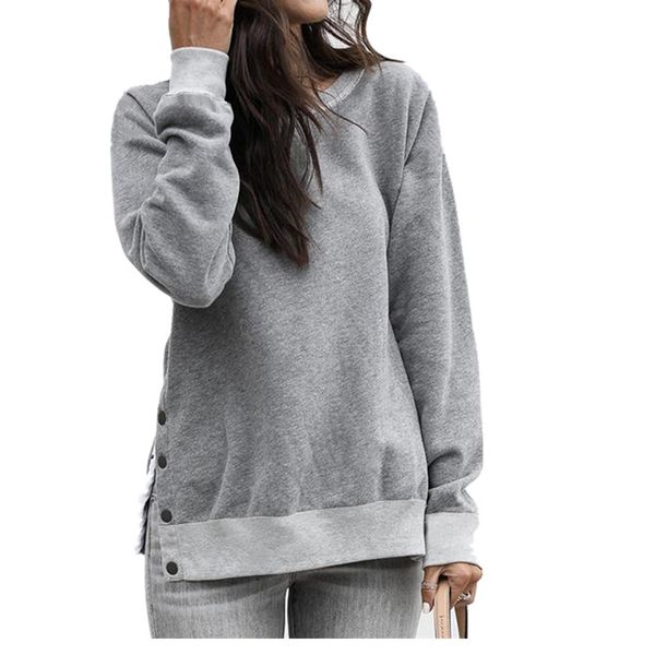 2019 new casual hooded womens pullover autumn winter female fashion long sleeve gray buttons loose sweatshirt sudadera mujer
2019 new casual hooded womens pullover autumn winter female fashion long sleeve gray buttons loose sweatshirt sudadera mujer