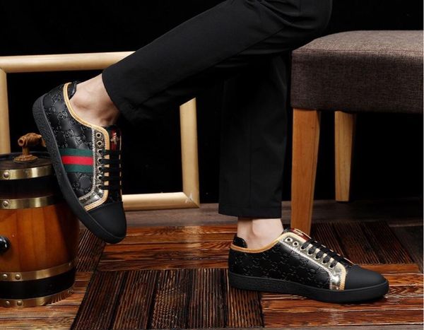 2019g spring new sports shoes trend men's shoes low shoes leather casual business shoes, original box delivery 38-44, Black
2019g spring new sports shoes trend men's shoes low shoes leather casual business shoes, original box delivery 38-44, Black