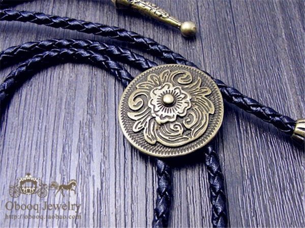 art bolo tie antique brass silver color flower totem round buckle adjustable western cowboy novelty ties, Black;gray
art bolo tie antique brass silver color flower totem round buckle adjustable western cowboy novelty ties, Black;gray