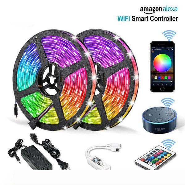 wifi rgb led strip string light 5m 10m 15m waterproof fiexble light led ribbon tape 5050 led lamps with power plug controller
wifi rgb led strip string light 5m 10m 15m waterproof fiexble light led ribbon tape 5050 led lamps with power plug controller