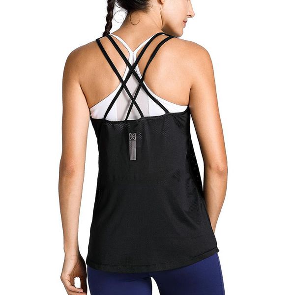 running jerseys women's activewear cool mesh sleeveless workout tank with strappy back, Black;blue
running jerseys women's activewear cool mesh sleeveless workout tank with strappy back, Black;blue