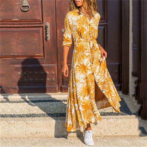 women dress 2020 spring summer long sleeve floral print sashes dress boho style party beach dresses vestidos de fiesta, Black;gray
women dress 2020 spring summer long sleeve floral print sashes dress boho style party beach dresses vestidos de fiesta, Black;gray