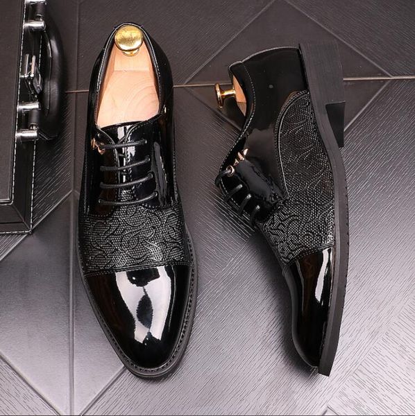 men dress shoes floral pattern men formal shoes leather luxury fashion groom wedding derby dress hard-wearing, Black
men dress shoes floral pattern men formal shoes leather luxury fashion groom wedding derby dress hard-wearing, Black