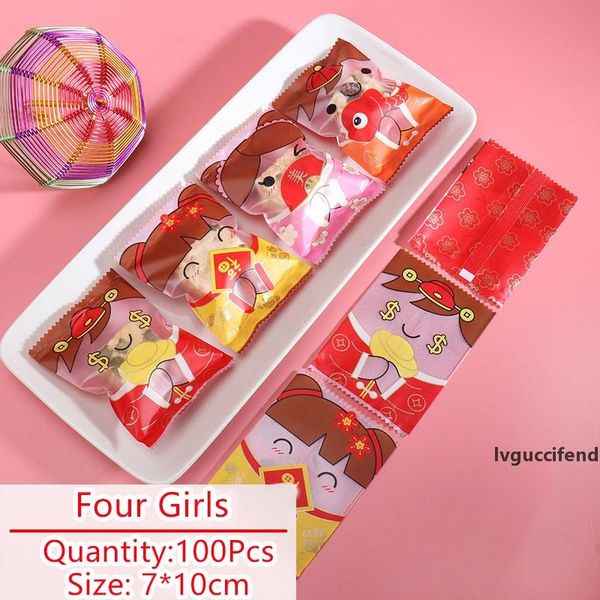 100pcs/lot candy bag cookies pack cartoon girl four patterns candy wrapper homemade nougat party wedding sack packing bags
100pcs/lot candy bag cookies pack cartoon girl four patterns candy wrapper homemade nougat party wedding sack packing bags