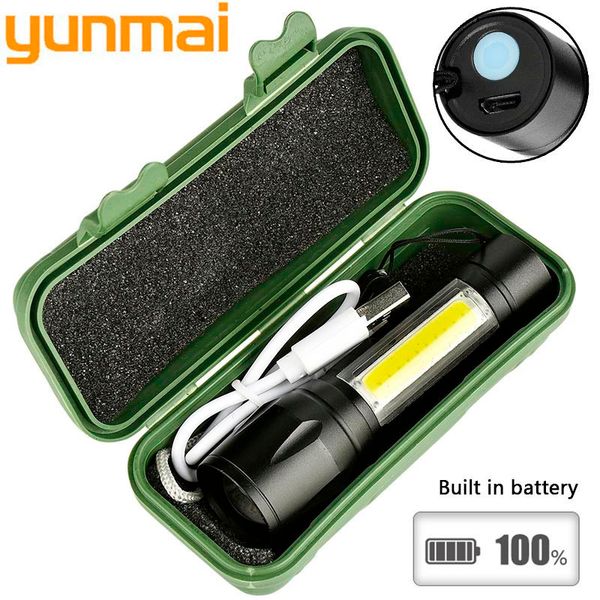 flashlights torches 2021 1517 2000lm built in batttery mini q5 & cob led zoom aluminum 4 modes torch rechargeable lantern
flashlights torches 2021 1517 2000lm built in batttery mini q5 & cob led zoom aluminum 4 modes torch rechargeable lantern