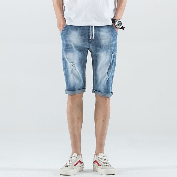 five-point pants men's summer new thin slim and shorts korean fashion casual hole beggar pants five-point denim shorts for men, Blue
five-point pants men's summer new thin slim and shorts korean fashion casual hole beggar pants five-point denim shorts for men, Blue