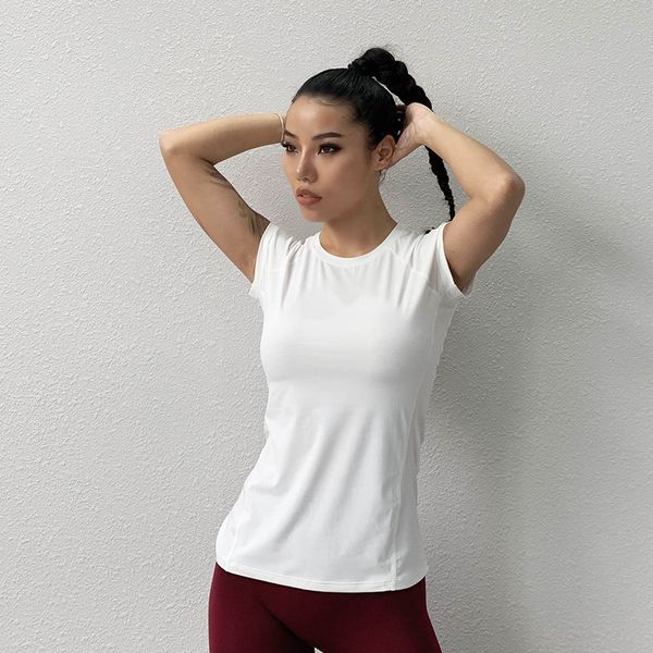 yoga outfits classic fitness women's tight short-sleeved running athletic t-shirt quick drying clothes slimming one generation hair, White;red
yoga outfits classic fitness women's tight short-sleeved running athletic t-shirt quick drying clothes slimming one generation hair, White;red