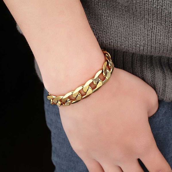 braslet & braclet 2020 male gold color stainless steel embossing cuban link chain bracelet for men hiphop jewelry dropshipping, Black
braslet & braclet 2020 male gold color stainless steel embossing cuban link chain bracelet for men hiphop jewelry dropshipping, Black