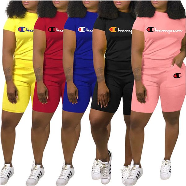 fashion champions shorts tracksuit short sleeve t-shirt t shirt + short pants 2 piece set summer women outfits letter printed suit clothing, White
fashion champions shorts tracksuit short sleeve t-shirt t shirt + short pants 2 piece set summer women outfits letter printed suit clothing, White