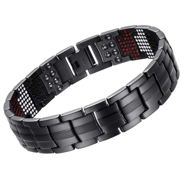 mixed order 4 in 1 men's titanium bracelets negative ion magnetic healing bracelets infrared ray germanium titanium bracelets for men c, Black
mixed order 4 in 1 men's titanium bracelets negative ion magnetic healing bracelets infrared ray germanium titanium bracelets for men c, Black