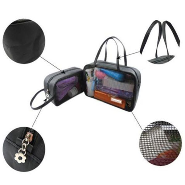 1set простого черный mesh косметической сумка для хранения очистить zipper канцелярской сумки нейлон макияж мешок портативные путешествие ту
1set простого черный mesh косметической сумка для хранения очистить zipper канцелярской сумки нейлон макияж мешок портативные путешествие ту