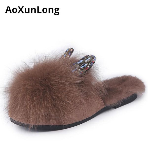 women winter furry slippers fashion rhinestone fur slides ladies plush mules flat shoes woman warm fluffy flip flops hot, Black
women winter furry slippers fashion rhinestone fur slides ladies plush mules flat shoes woman warm fluffy flip flops hot, Black