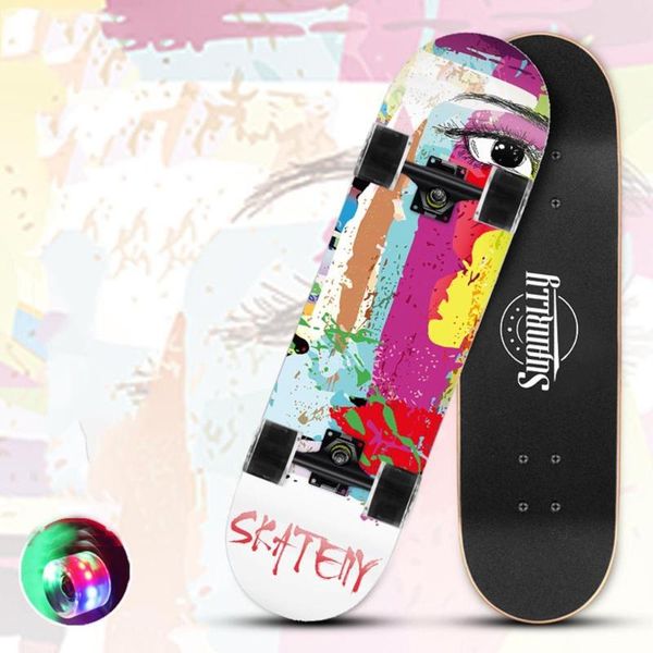 skateboarding double warped four-wheel flashing skateboard for maple board men women
skateboarding double warped four-wheel flashing skateboard for maple board men women