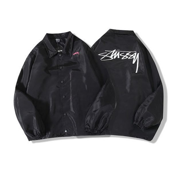 men and women newstussy loose letter embroidery thin jacket large size street coat, Black;brown
men and women newstussy loose letter embroidery thin jacket large size street coat, Black;brown