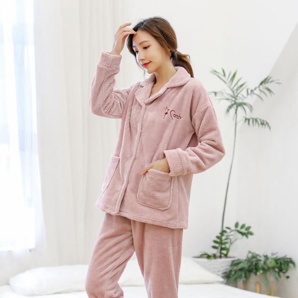 rof7l solid color rice field velvet couple style autumn and winter thickened warm long-sleeved trousers lapel home warm pajamas pajamas clot, Black;brown
rof7l solid color rice field velvet couple style autumn and winter thickened warm long-sleeved trousers lapel home warm pajamas pajamas clot, Black;brown
