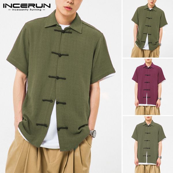 men's casual shirts incerun men vintage short sleeve lapel man patchwork buttons shirt summer chinese style solid color blouse7, White;black
men's casual shirts incerun men vintage short sleeve lapel man patchwork buttons shirt summer chinese style solid color blouse7, White;black