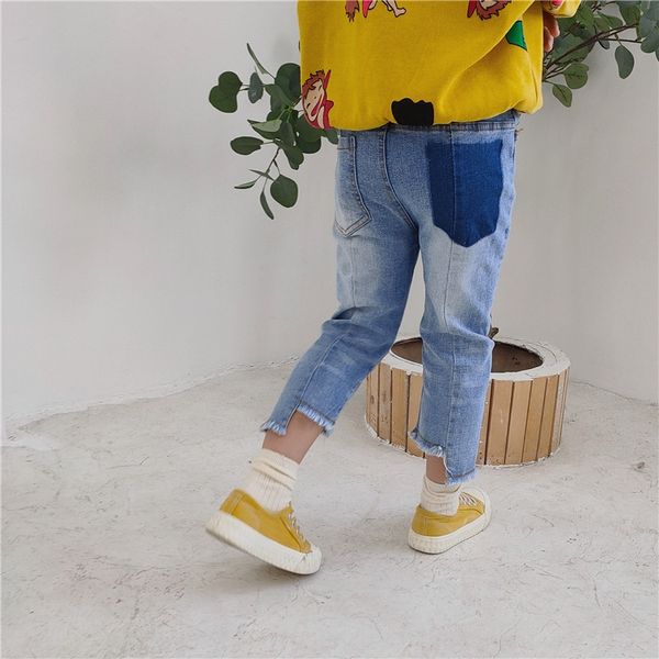 girls' 2020 new korean style children's elastic denim foreign and trousers and jeans style asymmetric jeans ankle-length pants, Blue
girls' 2020 new korean style children's elastic denim foreign and trousers and jeans style asymmetric jeans ankle-length pants, Blue