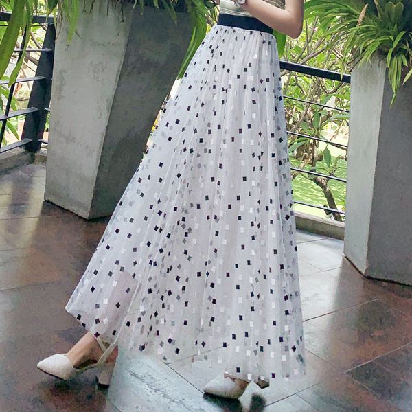 2020 spring summer cute plaid tulle skirt women fashion korean school checked high waist pleated maxi skirt female lady, Black
2020 spring summer cute plaid tulle skirt women fashion korean school checked high waist pleated maxi skirt female lady, Black