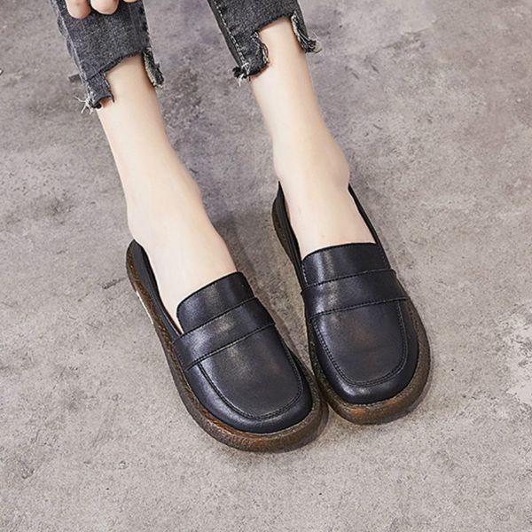 white loafers women leather flats plus size 42 white casual shoes for women autumn slip on lazy shoes leather flat, Black
white loafers women leather flats plus size 42 white casual shoes for women autumn slip on lazy shoes leather flat, Black