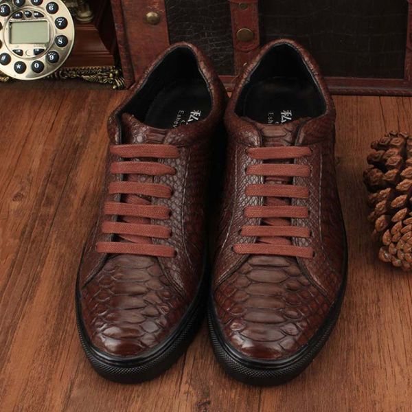 ourui new arival true python skin male board shoes genuine python leather lace-up leisure men shoes, Black
ourui new arival true python skin male board shoes genuine python leather lace-up leisure men shoes, Black