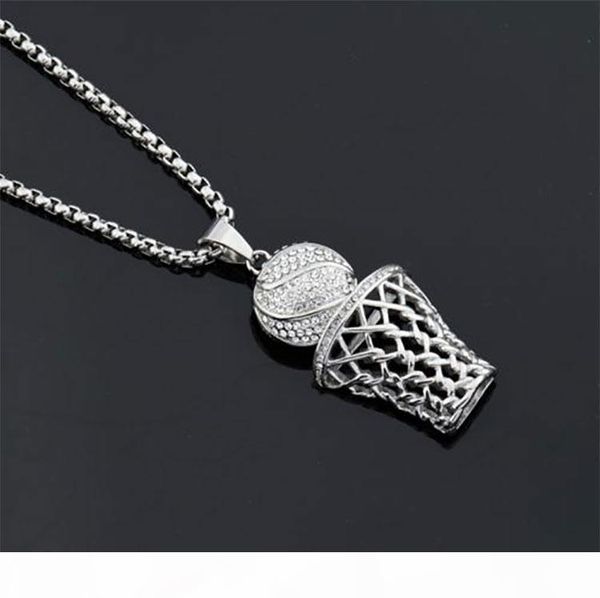 hip hop necklace gold plated basketball and hoop titanium steel pendant necklace round box chain boys jewelry, Silver
hip hop necklace gold plated basketball and hoop titanium steel pendant necklace round box chain boys jewelry, Silver