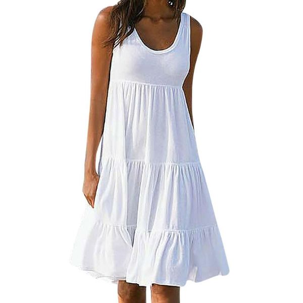 casual dresses summer sleeveless loose dress women o-neck plus size beach holiday, Black;gray
casual dresses summer sleeveless loose dress women o-neck plus size beach holiday, Black;gray