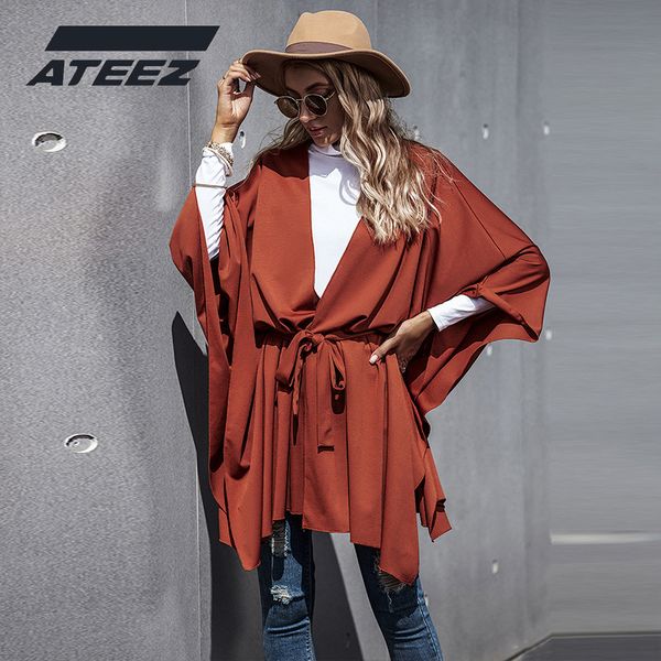 ateez women coat red womens coats winter cape long coat solid ruffles v-neck belt abrigos mujer invierno fashion lady clothes, Black
ateez women coat red womens coats winter cape long coat solid ruffles v-neck belt abrigos mujer invierno fashion lady clothes, Black
