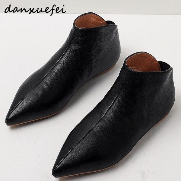 women's genuine leather elastic slip-on ballet flats mules brand designer pointed toe leisure soft comfortable ballerinas shoes, Black
women's genuine leather elastic slip-on ballet flats mules brand designer pointed toe leisure soft comfortable ballerinas shoes, Black