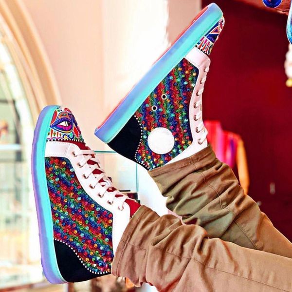 luxey-brands graffiti colourful glitter leather spikes orlato men high red bottom sneaker tribalouis flat,outdoor party wedding footwear, Black
luxey-brands graffiti colourful glitter leather spikes orlato men high red bottom sneaker tribalouis flat,outdoor party wedding footwear, Black